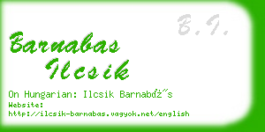 barnabas ilcsik business card